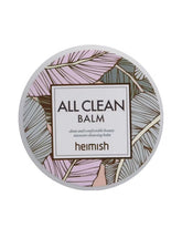 Heimish All Clean Balm, a hydrating cleansing balm for all skin types with a tropical leaf design